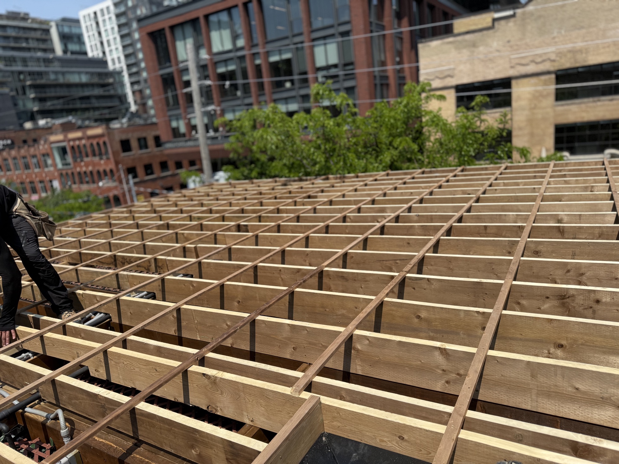 Rooftop patio before the cover was built